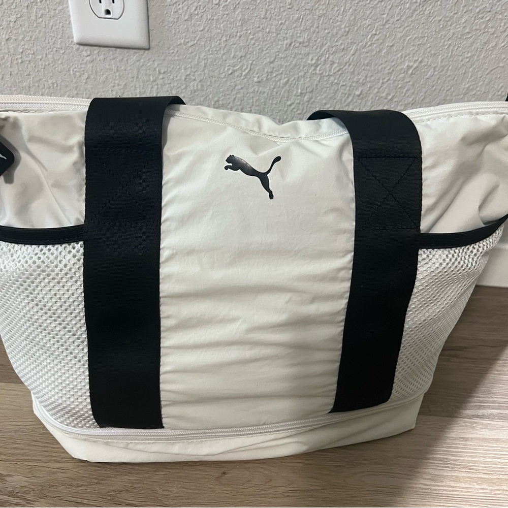 Puma Cream and Black Tote Bag